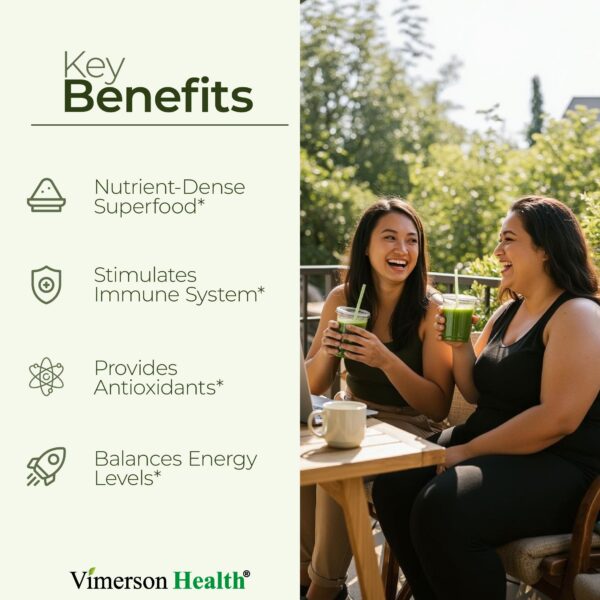 Frasco de suplementos espirulina y chlorella veganas