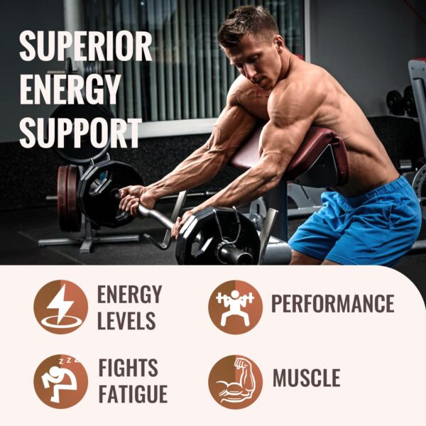 Frasco de suplementos mitocondriales Resciency en fondo blanco