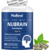 Frasco de suplementos NuBrain Booster para memoria y claridad mental