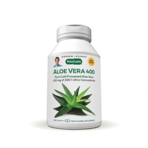 Version 1.0.0 Frasco suplemento ANDREW LESSMAN Aloe Vera 400mg 120 cápsulas