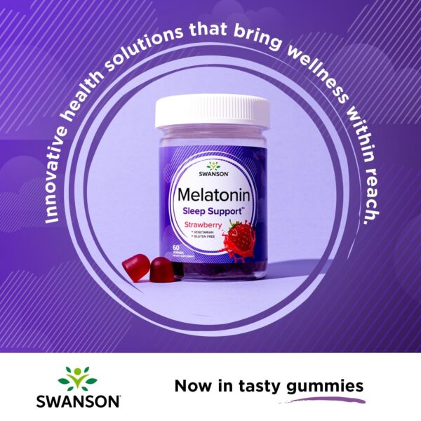 Frasco Swanson gomitas melatonina sabor fresa 2.5 mg