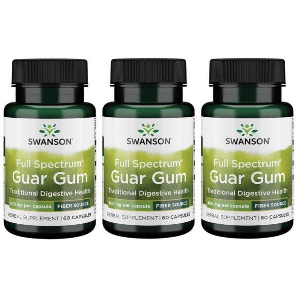 Frasco Swanson Guar Gum 400 mg 60 cápsulas