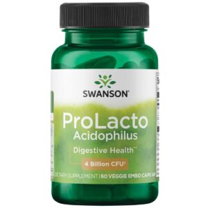 Frasco de Swanson Prolacto Acidophilus 60 cápsulas vegetarianas