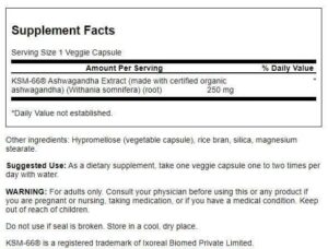 Frasco Swanson Ultimate Ashwagandha KSM-66 paquete de 4