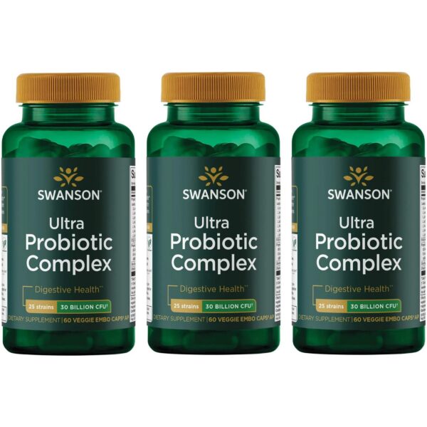 Frasco Swanson Ultra complejo probiótico 60 cápsulas veganas