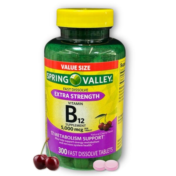 Frasco de tabletas B12 sabor cereza