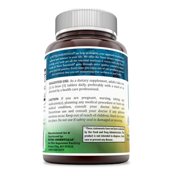 Frasco tabletas Nutri Essentials calcio magnesio zinc