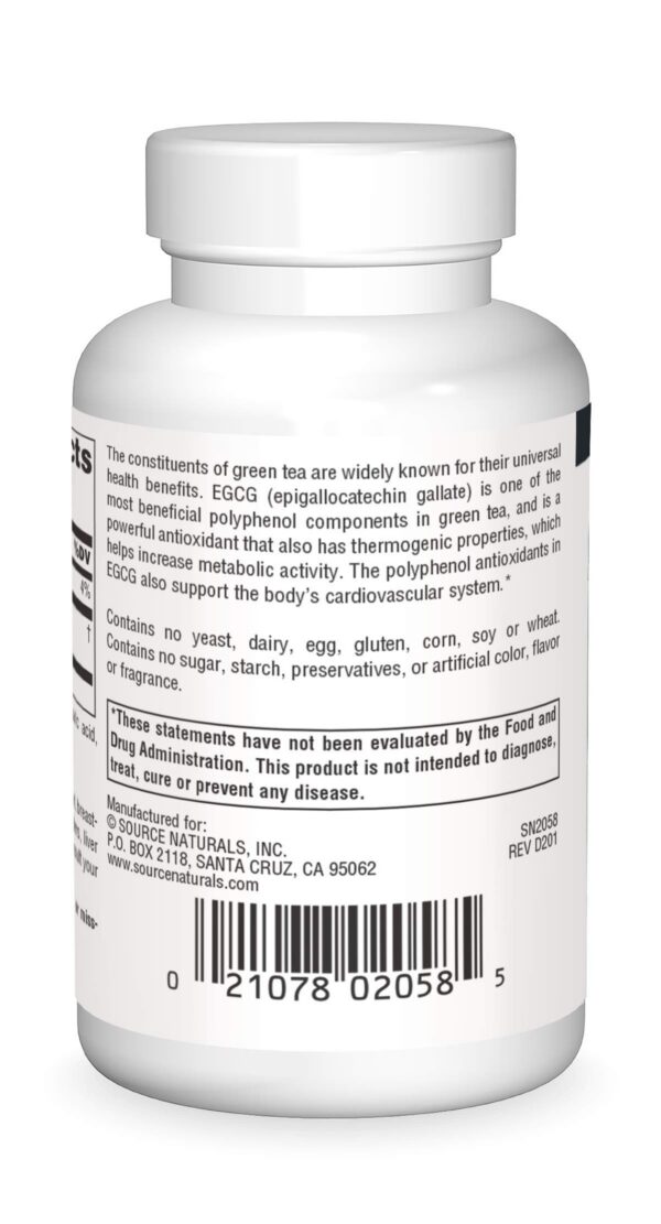 Frasco de tabletas EGCG de Source Naturals 350mg
