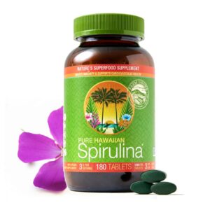 Frasco de tableta espirulina Nutrex Hawaii 1000 mg