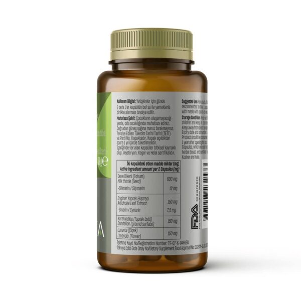 Frasco Talya ADM mezcla de hierbas alcachofa cardo mariano diente león