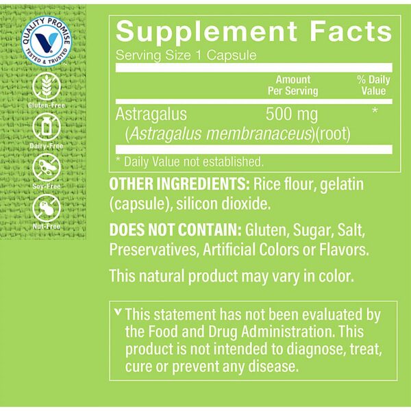 Frasco The Vitamin Shoppe Astrágalo lado vista