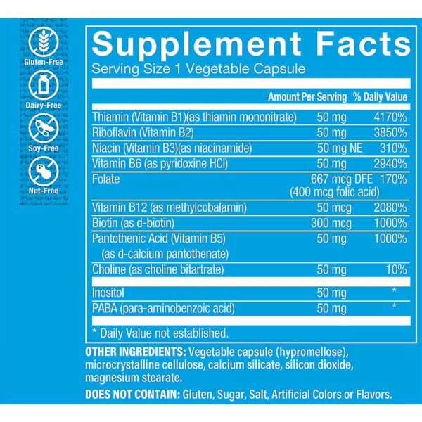 Frasco The Vitamin Shoppe Complejo B vitaminas B-50