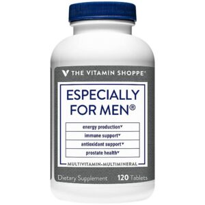 Frasco The Vitamin Shoppe multivitamínico especial para hombres 120 tabletas
