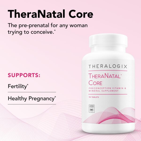Frasco TheraNatal Core vitaminas prenatales y fertilidad