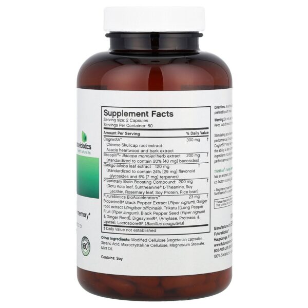 Version 1.0.0 Frasco ThinkFast Futurebiotics mejora concentración y claridad mental