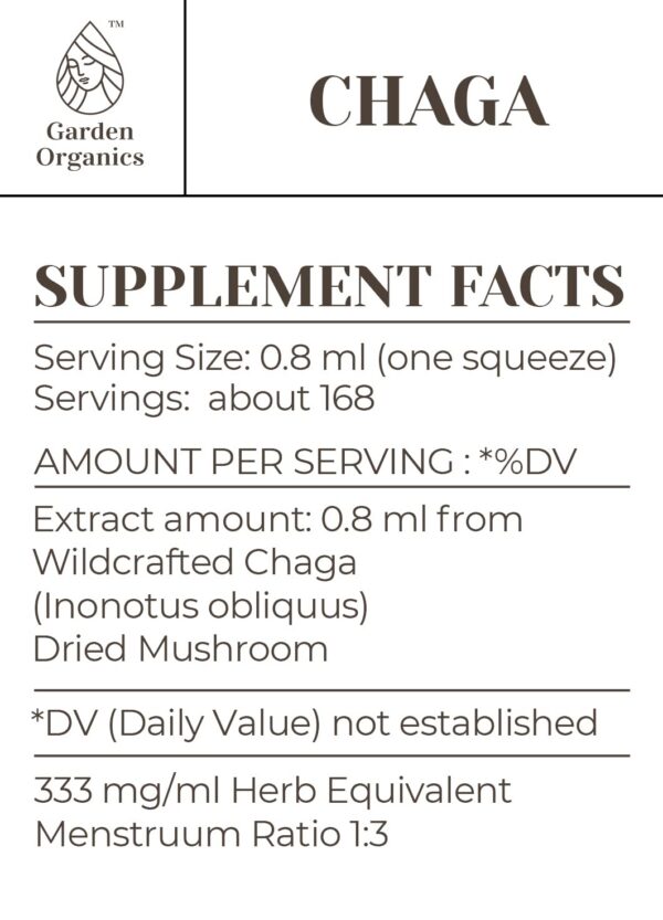 Frasco de tintura de Chaga para apoyo al sistema inmune