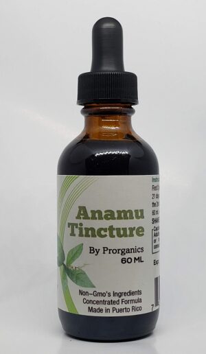 Frasco de tintura orgánica de Anamu Prorganics 60ml suplemento natural