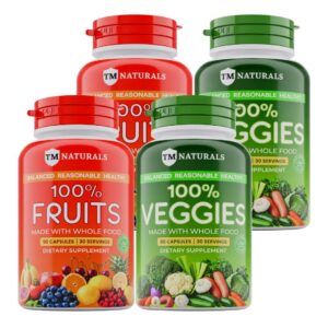 Frasco TM NATURALS multivitamínico super greens 360 cápsulas
