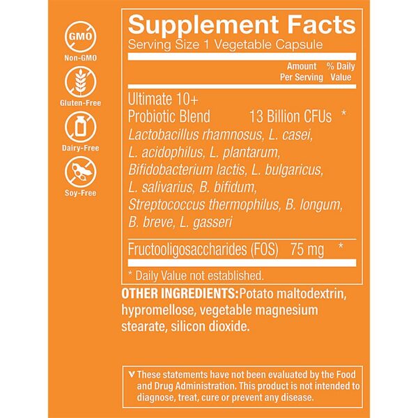 Version 1.0.0 Frasco Ultimate 10+ probióticos 100 cápsulas vegetales