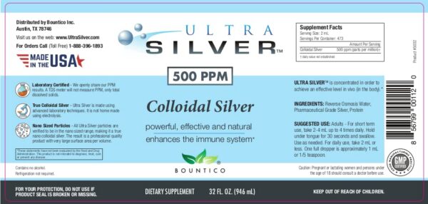 Frasco Ultra Silver con gotero de 4 oz incluido