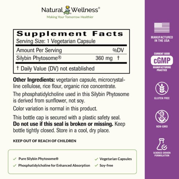 Frasco UltraThistle Cardo Mariano fórmula con silibina mejorada