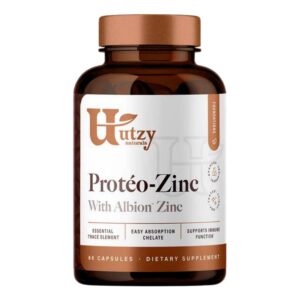 Frasco Utzy Protéo-Zinc con etiqueta Albion