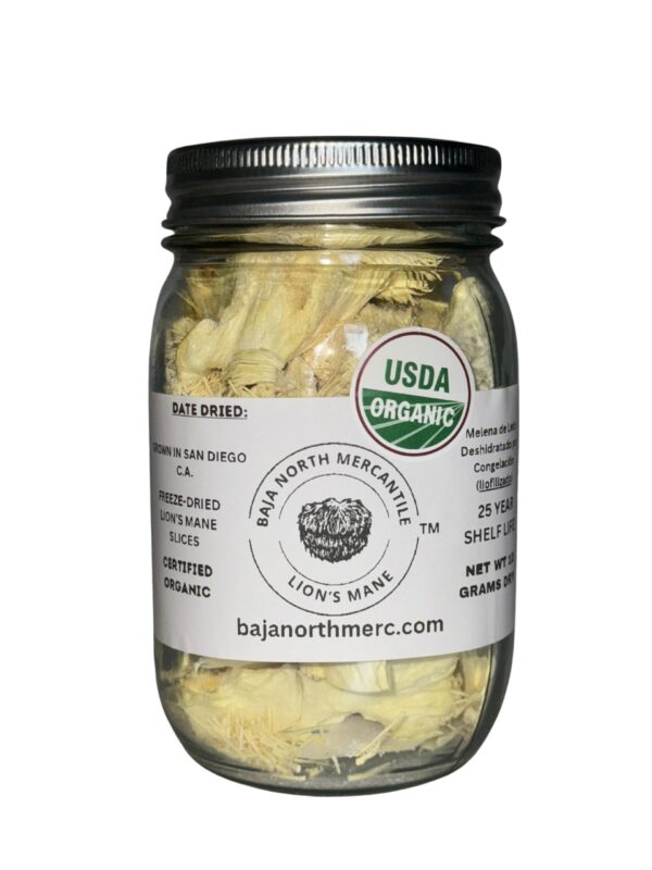 Version 1.0.0 Frasco al vacío con hongo Melena de León liofilizado