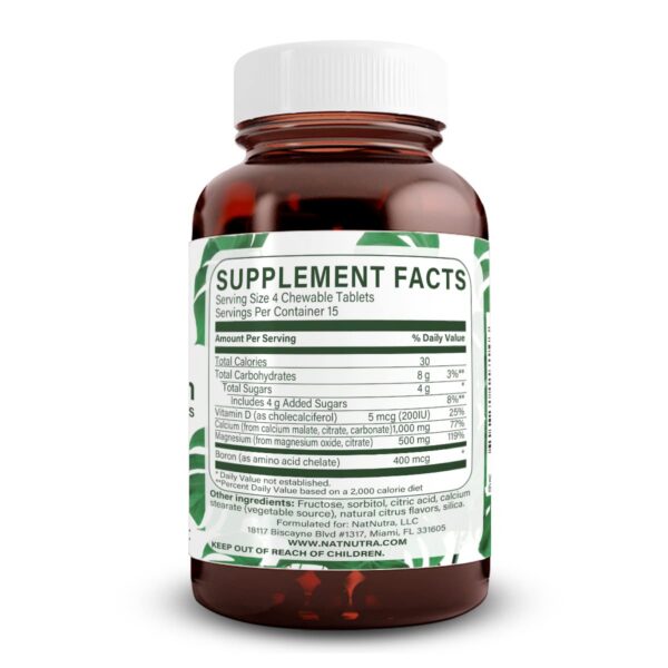 Version 1.0.0 Frasco de vidrio con calcio masticable