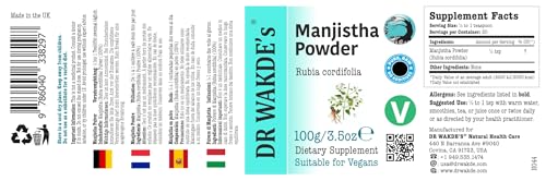 frasco vidrio con polvo manjistha dr wakde's