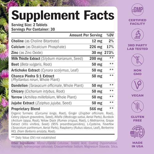 Frasco con tabletas Vimerson Health para salud del hígado y articulaciones