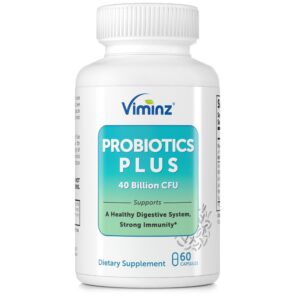 Frasco Viminz Probióticos Plus para digestión e inmunidad