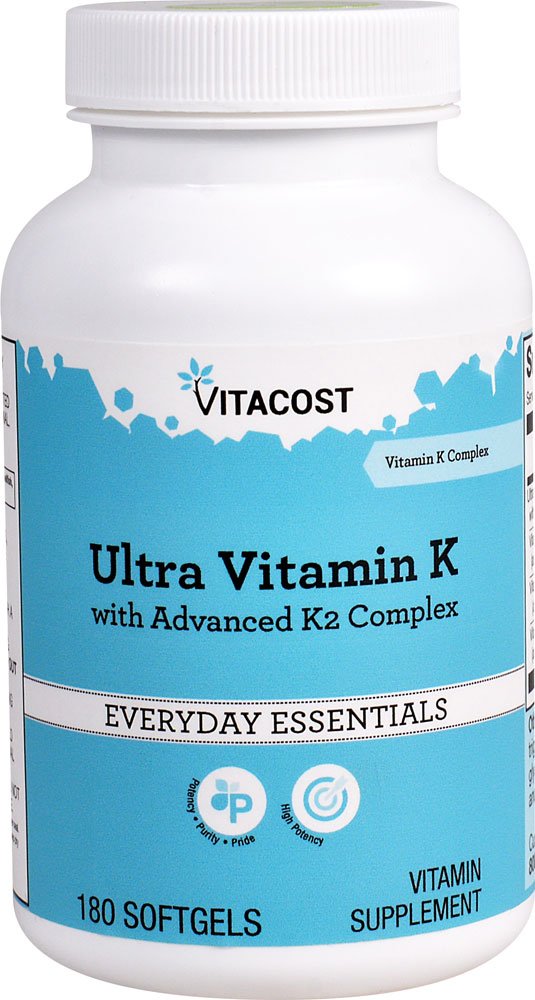 Frasco Vitacost Ultra Vitamina K 180 softgeles
