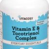 Frente de frasco Vitacost Vitamina E y Tocotrienoles