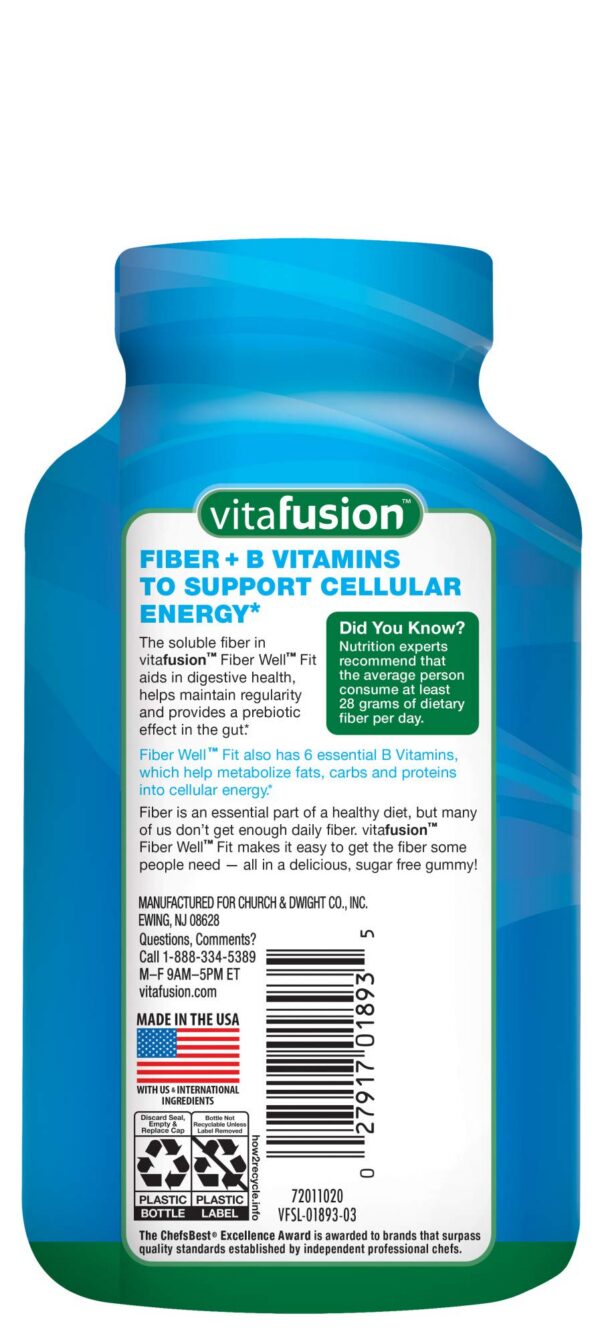 Vitafusion Fiber Well Fit gomitas sabrosas