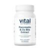 Frasco de suplemento Vital Nutrients pancreatina y bilis de buey 500mg