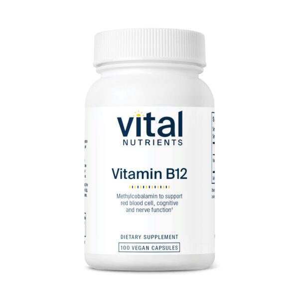 Version 1.0.0 Frasco Vital Nutrients vitamina B12 1000 mcg 100 cápsulas veganas