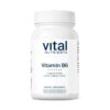 Frasco Vital Nutrients vitamina B6 metilada 100 cápsulas