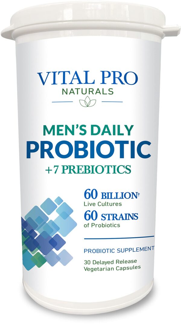 Frasco Vital Pro Naturals probiótico diario hombres 30 cápsulas