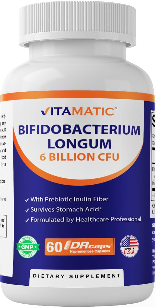 Frasco Vitamatic Bifidobacterium Longum 6B CFU cápsulas DR