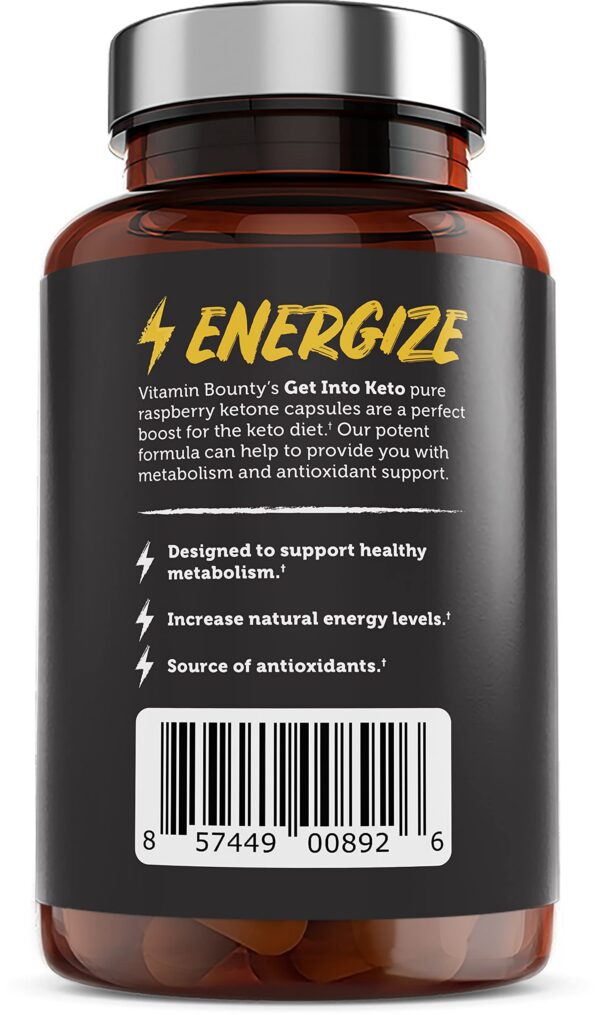 Frasco Vitamin Bounty cetonas frambuesa para keto