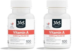 Frasco de Vitamina A 10,000 UI 365 by Whole Foods Market