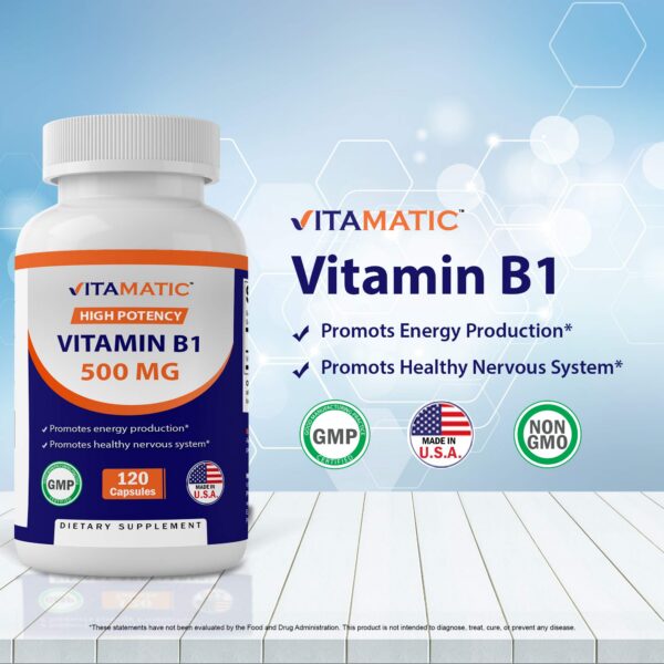 Frasco vitamina b1 vitamatic 500mg