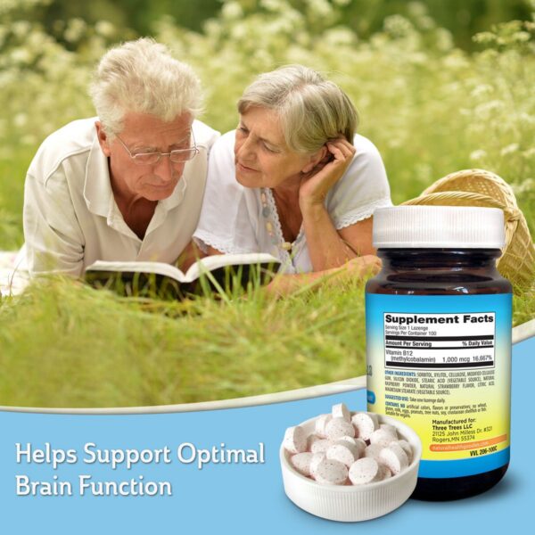 Frasco vitamina B12 Natural Health Goodies 1000 mcg 100 unidades