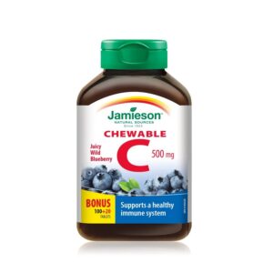 Frasco Vitamina C Jamieson 500 mg Arándano Silvestre 120 cápsulas