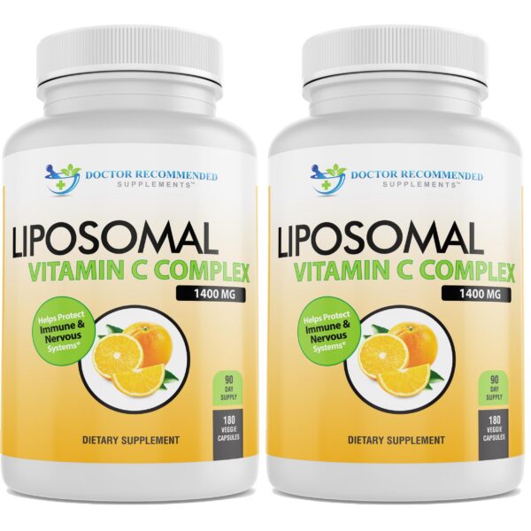 Frasco Vitamina C Liposomal 1400mg Doctor Recommended 180 cápsulas