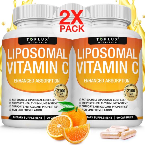 Frasco de Vitamina C liposomal 2100 mg