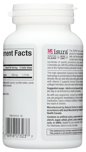 Version 1.0.0 Frasco Vitamina C liposomal Natural Factors alta absorción