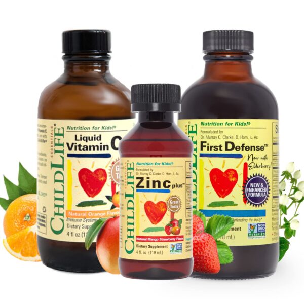 Version 1.0.0 Frasco de Vitamina C líquida y Zinc 3-pack