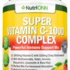 Frasco de vitaminas C complejo NutriONN 180 tabletas