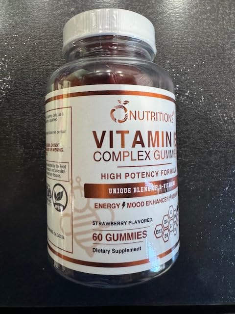 Frasco de Vitaminas B Complejo Gummies O NUTRITIONS 60 unidades